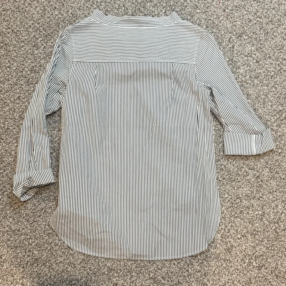 J. Crew Blue and White Striped Top